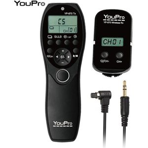 Youpro YP-870II N3 2.4G Draadloze Afstandsbediening Lcd Timer Ontspanknop Zender Ontvanger Voor Canon Dslr Camera Op Voorraad