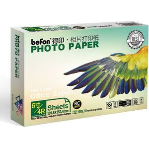 Befon 4X6 4R 6 inch Glossy Fotopapier 50 Vellen 240gms Inkjet Printer Foto Afdrukken Papier Fotografische Papier