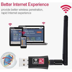 USB computer snelle Draadloze 600Mbps WiFi 2.4G + 5GHz Dual Band AC Wifi Antenne 802.11a/b /g/n Adapter krachtige Wifi Netwerkkaart