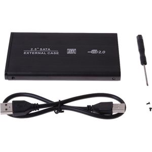 Externe Aluminium Case Hard Drive HDD Behuizing Mobiele Harde Schijf Doos USB2.0 Draagbare Laptop SATA 2.5 ""HDD Box