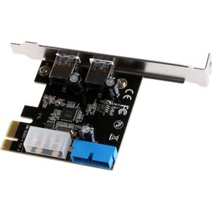 2 Poorten Pci Express Usb 3.0 Voorpaneel Met Controle Card Adapter 4-Pin & 20 Pin