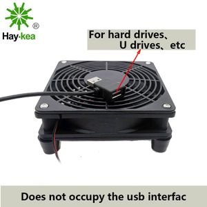 5V USB power Router Fan TV Box Koeler 120mm PC DIY Cooler W/Schroeven Beschermende netto Stille desktop Fan