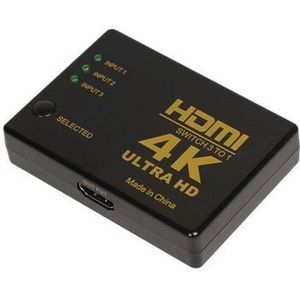 JCKEL HDMI 3 Poorten Splitter 4 k HDR Switcher Box Video Selector Mini Switch Hub Adapter voor DVD HDTV Xbox PS3 PS4 STB Projector