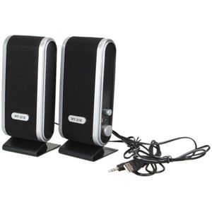 2 Stuks 2.1 Kanalen Abs Mini Kleine Usb Power 6W Speakers Voor Laptop Pc Computer Mobiele Telefoon MP3