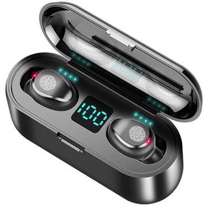 F9 Draadloze Hoofdtelefoon Bluetooth 5.0 Tws Headset Hifi Mini In-Ear Sport Running Oortelefoon Ondersteuning Ios/Android Met 2000 mah