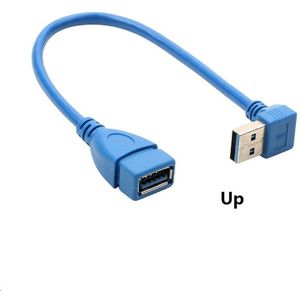 High Speed USB 3.0 Man-vrouw Extension Cable Adapter Bovenste Bocht Hoofd 90 Graden USB3.0 Data Lijn Haakse L Type