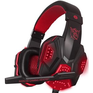Stereo Gaming Headset voor Xbox een PS4 PC Surround Sound Over-Ear Gaming Hoofdtelefoon met Microfoon Noise Cancelling LED lichten Headset