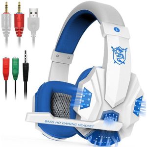 Stereo Gaming Headset voor Xbox een PS4 PC Surround Sound Over-Ear Gaming Hoofdtelefoon met Microfoon Noise Cancelling LED lichten Headset