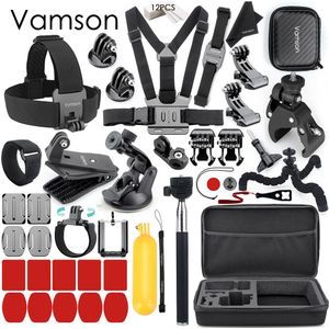 Vamson Accessoires voor GoPro Hero 8 7 6 5 Borstband Motorfiets Klem Collection Box voor Xiaomi Yi 4K voor SJCAM voor Eken VS153C