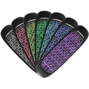 7 Kleur Backlit Russisch Engels C120 Gyroscoop Fly Air Mouse 6 Axis Sensor Android Afstandsbediening Mini 2.4Ghz Draadloze toetsenbord