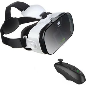 Fiit VR 3F 112 FOV Virtual Reality Bril Remote 3D Android Kartonnen VR 3D Headset Stereo Helm Doos voor Smartphones 4.7-6.4