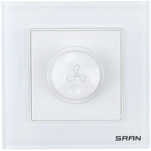 Muur speed reguleren fan switch 220 V gehard glas roestvrij stalen paneel type 86