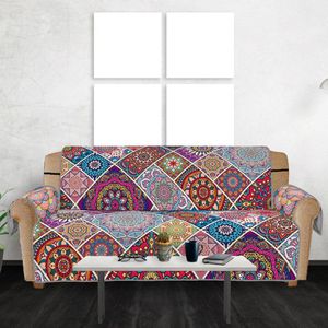 Bohemian Stijl Anti-Slip Gewatteerde Sofa Cover Gooi Pet Dog Kids Mat Meubilair Wasbare Verwijderbare Protector 1/2 /3 Seat L603