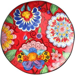 Keuken Individuele handgeschilderde Creatieve Huwelijk Rode Traditionele Chinese Keramische Servies Huishoudelijke Groente Plaat Kom West