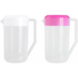 2500Ml Water Pitcher Plastic Theepot Koud Water Pot Ijs Thee Sapkan Afgestudeerd Meten Thee Pot Huishoudelijke Melk Bier tumbler