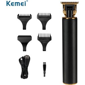 Kemei 1971B Pro Li T Skelet Zware Hitter Cordless Trimmer 0Mm Kaalhoofdige Tondeuse Afwerking Haar Snijmachine