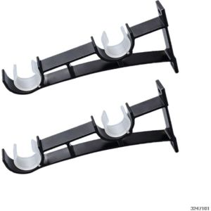 2 Stks/set Dubbele Gordijnroede Beugels Venster Hardware Houder Home Decor