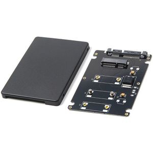 Mini Pcie mSATA SSD 2.5 inch SATA3 Adapter Kaart met Case 7 mm Dikte zwart