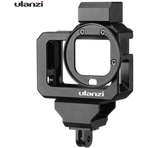 Ulanzi G8-5 Actie Camera Video Kooi Voor Gopro Hero 8 Zwart Vlog Case Behuizing Aluminium Met Dual Koude Schoen mount Adapter