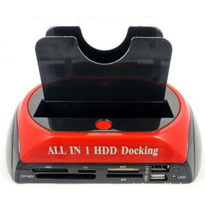 Alle In 1 2.5 ""3.5"" Ide Sata Hdd Harde Schijf Disk Clone Houder Dock Docking Station Met Multi kaartlezer