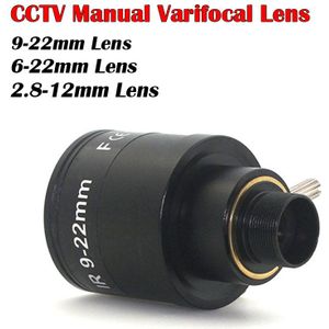 9-22mm 2.8-12mm 6-22mm manual varifocale zoom lens vaste iris HD CCTV camera lens zoom & focus Interface M12 1/3 cctv camera lens