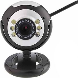 Brand 6 Led Usb 2.0 Webcam Camera Xp, Vista, Windows 7 10 Skype, Yahoo, Mic