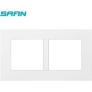 Sran Leeg Paneel Met Installeren Ijzeren Plaat 146Mm * 86Mm Wit/Zwart/Goud Pc Dual Frame panel Switch Socket