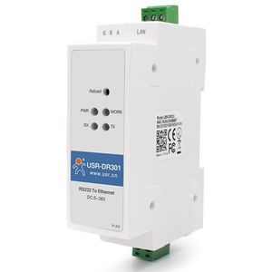 USR-DR301 Din-Rail RS232 Seriële Naar Ethernet Converter Tiny Size RS232 Ethernet Serial Device Server Ondersteunt Websocket