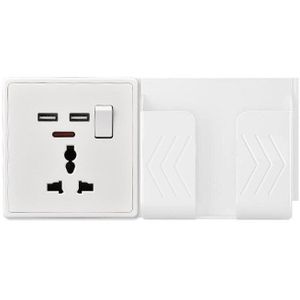 Herepow 13A Universele 3 Pin Muur Socket Interruptor De Pared Geschakeld Met Usb-poort Opladen Wandpanelen
