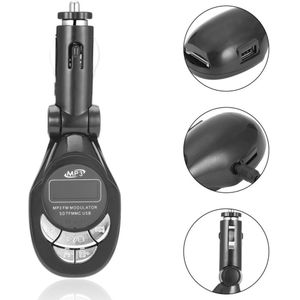 4 In1 Lcd Auto MP3 Speler Draadloze Fm-zender Modulator Met Usb Cd Mmc Remote Kit Black