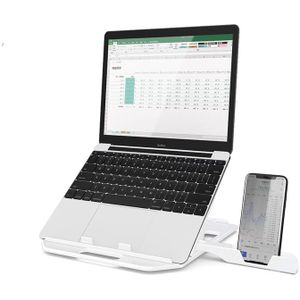 Hoogte Verstelbare Laptop Stand Voor Macbook Lenovo Computer 360 Graden Roterende Bodem Notebook Cooling Pad Beugel Telefoon Stand