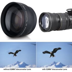 Cewwal Professionele 52 Mm 2 * Vergroting Tele Tele Lens Converter Voor Nikon D5100 D3200 D70 D40 Dslr Camera Digitale camera 'S
