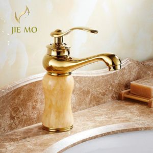 Badkamer Golden jade waterval badkamer kraan wastafel tapkraan golden waterval kraan mengkraan Vintage water kraan JM554