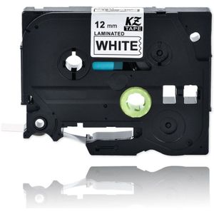 Kze 12Mm 231 Zwart Op Wit Gelamineerde Cassette Cartridge Lint Compatibel Voor Brother P-Touch Printers Label Tape tze-231 Tze