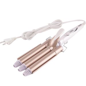 Professionele Krultang Keramische Triple Barrel Haar Styler Haar Waver Styling Tools 110-220V Haar Krultang Elektrische Curling stijl