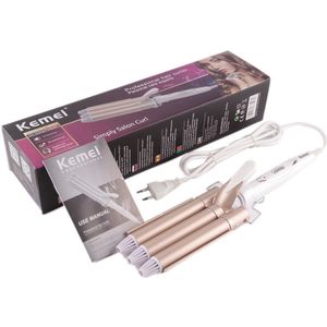 Professionele Krultang Keramische Triple Barrel Haar Styler Haar Waver Styling Tools 110-220V Haar Krultang Elektrische Curling stijl