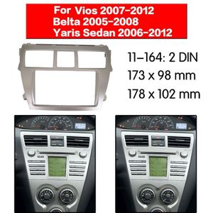 -2 Din Auto Stereo Radio Dvd-speler Frame Fascia Panel Trim Voor Toyota Vios 2007, belta 2005, Yaris Sedan 2006 +