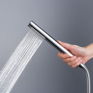 Messing chroom handdouche hoofd met 1.5 meter slang heldere verdikking verchroomd ronde handheld douche