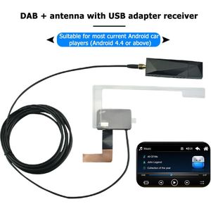 Dab Autoradio Adapter Antenne W Usb-ontvanger Voor Android Car Stereo Speler Sma Dab Ontvanger Doos Auto Radio Antenne antenne Kabel