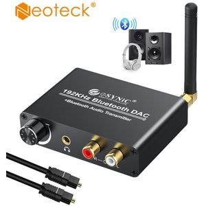 Neoteck Bluetooth Dac Ondersteuning Bluetooth Hoofdtelefoon Aptx Dac Digitaal Naar Analoog Converter Optische Coaxiale Rca 3.5Mm Adapter