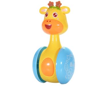 Cartoon Giraffe Tumbler Pop Roly-Poly Baby Speelgoed Leuke Rammelaars Ring Bell Pasgeborenen 3-12 Maand Vroege Educatief speelgoed