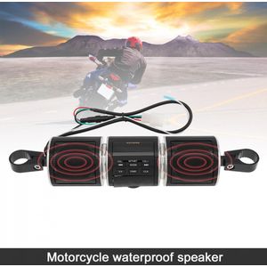 MT487 Waterdichte Bluetooth Motorfiets Fm Radio Stereo Muziekspeler Anti-Diefstal Met Usb Mp3 Aux Interface En Scherm