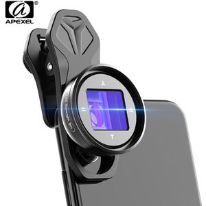 Apexel 1.33X Anamorphic Lens Breedbeeld Camcorders Lens Vlog Filmopnamen Vervorming Hd Mobiele Telefoon Camera Lens