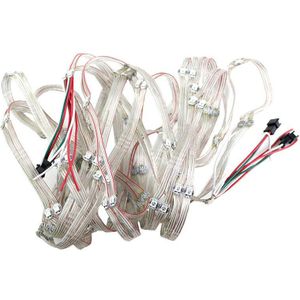 50-100 STUKS WS2812B Pre-Gesoldeerd LED Module Knooppunten 5V Adresseerbare op Heatsink met 10CM Draad ingebouwde SMD5050 RGB Idividually