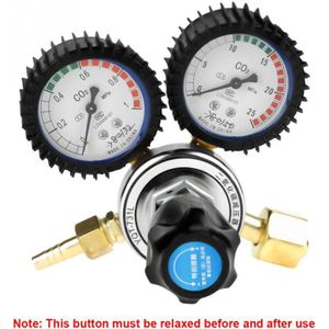 CO2 Gas Drukregelaar Fles Regulator Kooldioxide Lassen CO2 Drukregelaar Meetinstrument voor GasWeldingG5/8