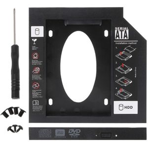 12.7mm Plastic Tweede HDD Caddy SATA Drive Bay SATA 3.0 2.5 inch SSD Case Voor Laptop CD/DVD ROM