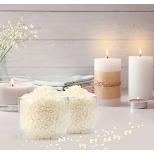 witte bijenwas korrels - witte bijen wax - 100% natuurlijke  -  White beewax -  500 gram
