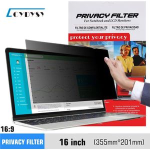 16 inch Privacy Screen Filter anti-gluren Protector film voor 16:9 Breedbeeld Laptop 355mm * 201mm