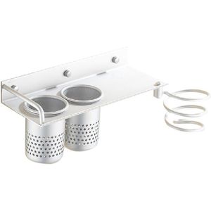 Muurbevestiging Haardroger Droger Deur Spiraal Muur Stand Rack Houder Zilver