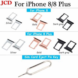 JCD Voor iphone Nano Sim-kaart Houder Lade Slot voor iphone 8 8 Plus Vervanging Deel Sim-kaart Kaarthouder Adapter socket voor Apple